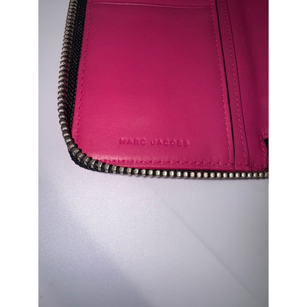 Marc Jacobs Recruit Zip Around Wallet Begonia Pink Leather M0008455 NWT - Picture 9 of 10